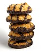 Stack of chocolate and Coconut Macaroons