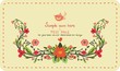 Invitation card with flowers