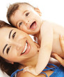 Portrait of nice boy with mother