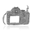 Vektor: Sketch of camera for your design Sketch of camera for your design