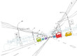 Sketch of  traffic road in city for your design
