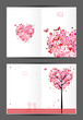 Vektor: Wedding postcard, cover and inside page. Design for your print Wedding postcard, cover and inside page. Design for your print