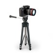 3d detailed camera on tripod