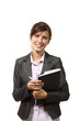 Photo: beautiful businesswoman portrait with agenda beautiful businesswoman portrait with agenda