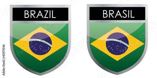 Vektor: Brazil flag emblem Brazil flag emblem
