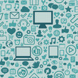 vector seamless pattern with technology icons