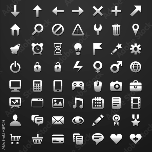 Vector: Set of 56 vector icons for software Set of 56 vector icons for software