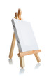 Blank canvas on easel