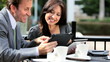 Management Team Meeting Informally Downtown Café