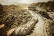 Great wall of China vintage monochrome