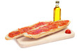 pa amb tomaquet, bread with tomato, typical of Catalonia, Spain