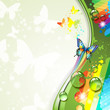 Vector: Colorful background with butterfly Colorful background with butterfly