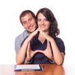 Happy Young Couple Buying an House
