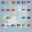 21 european countries over european map