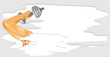Masculine hand with dumbbell. Sport banner