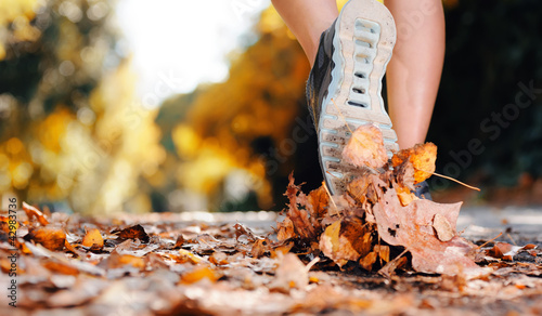 Photo: autumn runner feet autumn runner feet