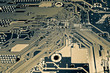 Computer motherboard abstract background