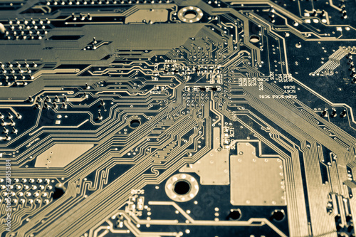 Photo: Computer motherboard abstract background Computer motherboard abstract background