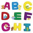 animal alphabet A to I