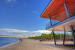 Beach at Thessaloniki port, Makedonia, Greece