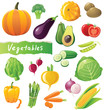 vegetables icons set