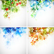 Set of four seasons background