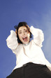 Woman screaming hysterically