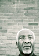 Businessman staring blankly at the camera