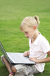 Girl using the laptop