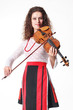 Music performer with violin