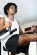 Man exercising in the gymnasium