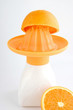Orange and juicer
