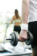 Man lifting a dumbbell