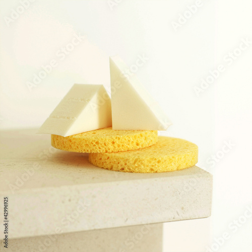 Photo: Bars of soap and sponge Bars of soap and sponge