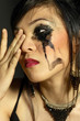 Photo: Woman with smudged mascara Woman with smudged mascara