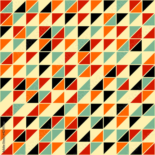 Vector: Retro abstract seamless pattern with triangles Retro abstract seamless pattern with triangles