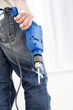 A man holding power drill