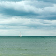 Yacht sailing on the sea