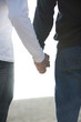 Two guys holding hands