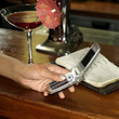Close up of hand holding a mobile phone