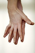 Intimate couple hand in hand