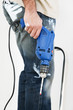 A man holding power drill