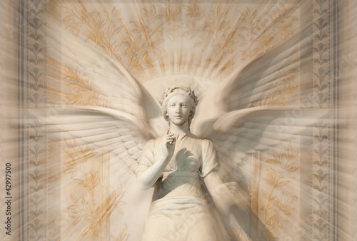 Photo: Statue of woman angel. Statue of woman angel.