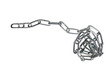Heap of metal chain isolated on white background
