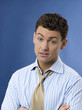 Disturbed businessman