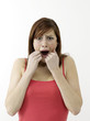 Horrified woman