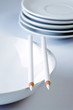 Coloured pencil with bowl and plates