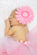 Adorable sleeping newborn baby girl