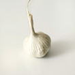 High angle close up of a garlic bulb
