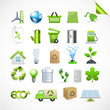 Collection Eco Design Elements, Isolated On White Background